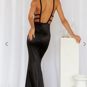 Hello Molly Elegant Black Strappy Backless Dress